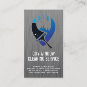 Squeegee City Landscape Cleaners Janitorial Business Card
