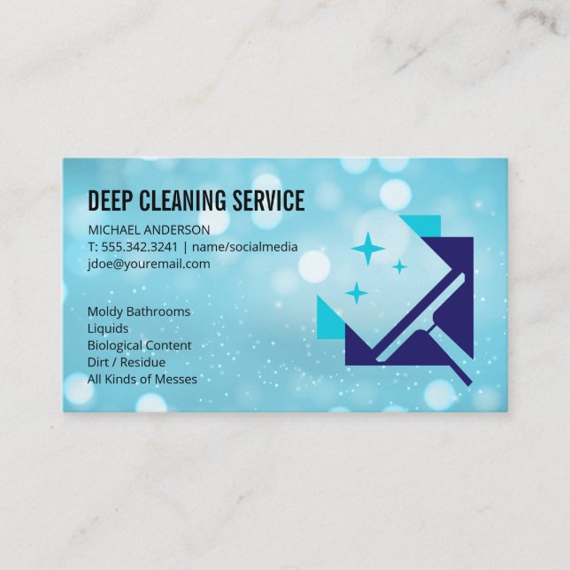 Squeegee Logo | Boke Business Card (Front)