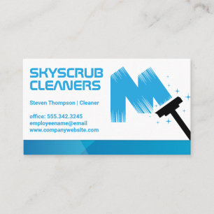 Squeegee Logo   Window Washers Business Card