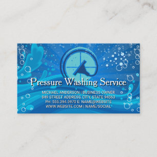 Squeegee Windows Clean   Bubbles Business Card