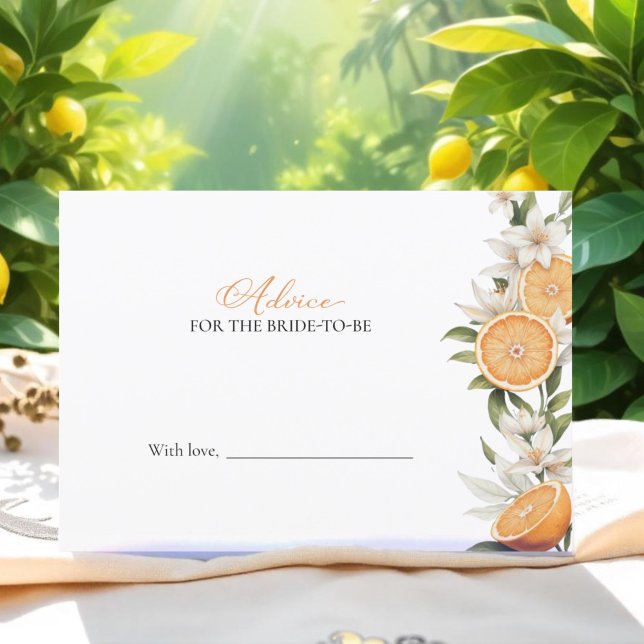 Squeeze Bridal Shower Advice for the Bride Card (Creator Uploaded)