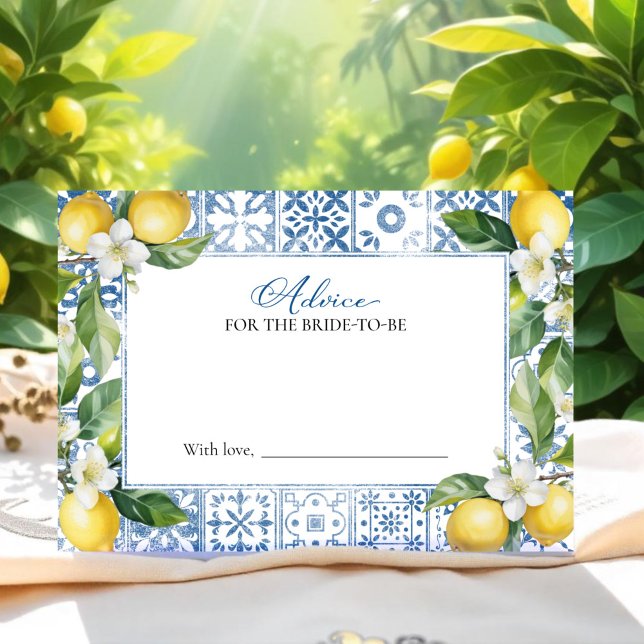 Squeeze Bridal Shower Advice for the Bride Card (Creator Uploaded)