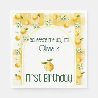 Squeeze the day - Babies first birthday Napkin
