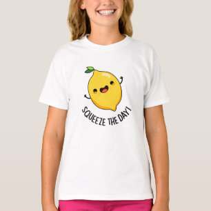 Squeeze The Day Funny Lemon Pun  T-Shirt