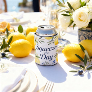 Squeeze the Day Lemon Amalfi Coast Italian Party  Can Cooler