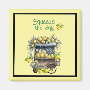 Squeeze The Day - Lemon Cart Magnet