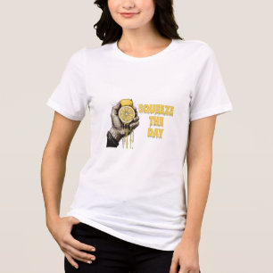 Squeeze The Day Lemon Pun Tri-Blend Shirt