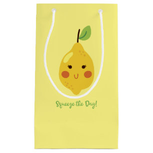 Squeeze the Day Punny Lemon Small Gift Bag