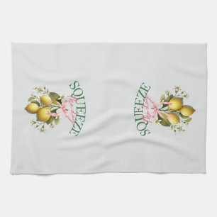 Squeeze the Day Vintage Lemon Botanical Tea Towel