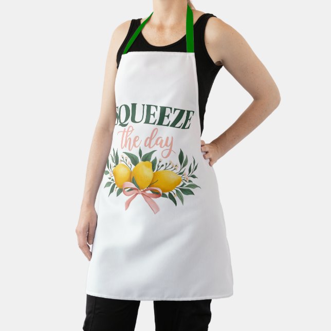 Squeeze The Day Vintage Lemon Quote Apron (Insitu)