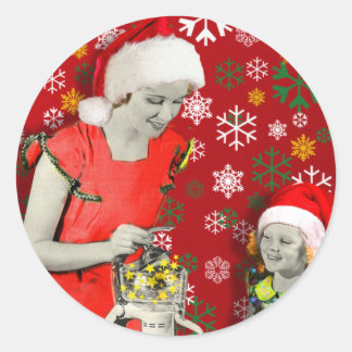 Squeeze your Xmas Classic Round Sticker