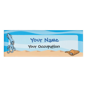 Squid and Triton Shell Name Tag