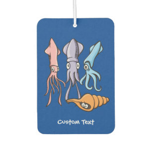 Squid Cartoons Car Air Freshener
