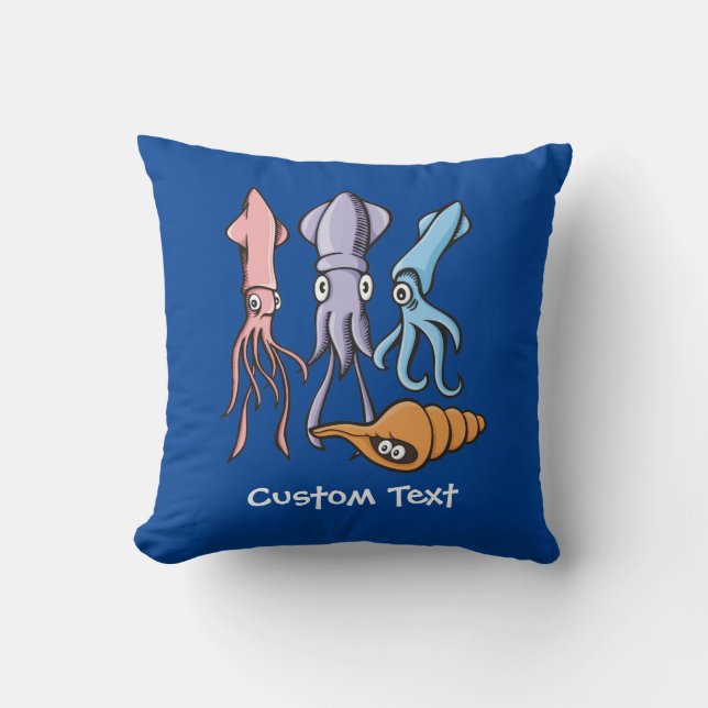 Squid Cartoons Cushion (Front)