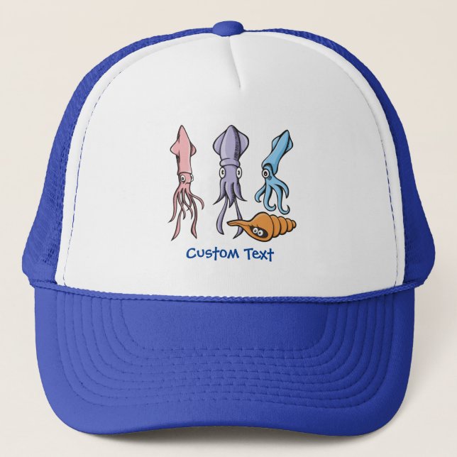 Squid Cartoons Trucker Hat (Front)