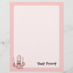 Squid Chef Cartoon Flyer