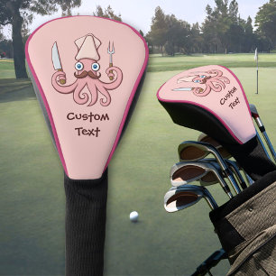 Squid Chef Cartoon Golf Head Cover