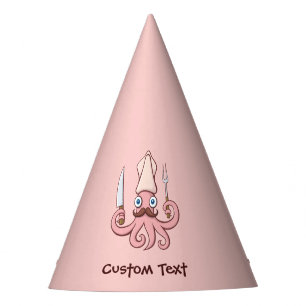 Squid Chef Cartoon Party Hat