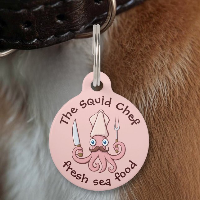 Squid Chef Cartoon Pet Tag (Creator Uploaded)