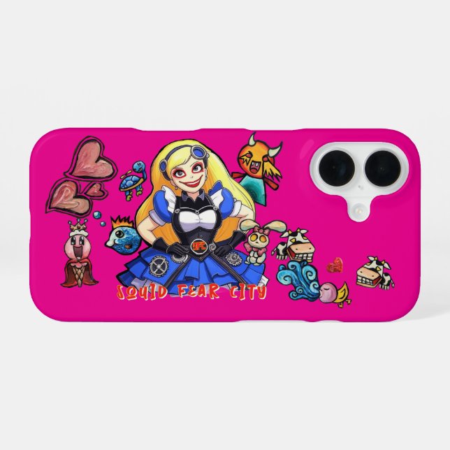 Squid Fear City ALICE EDITION  iPhone 16 Case (Back Horizontal)