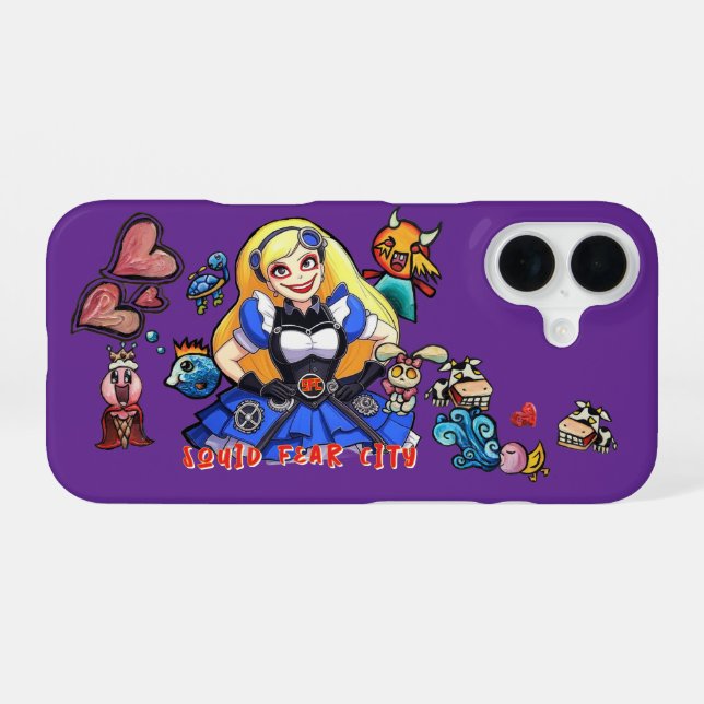 Squid Fear City ALICE EDITION  iPhone 16 Case (Back Horizontal)
