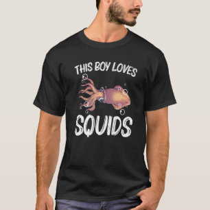 Squid For Boys Kids Giant Squid Octopus Tentacles T-Shirt