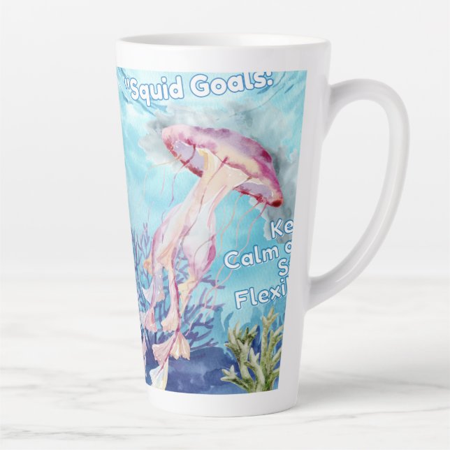 Squid goals  latte mug (Right)