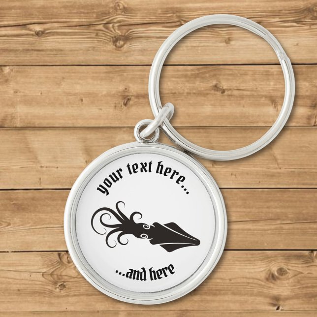 Squid Icon Black Key Ring (Creator Uploaded)
