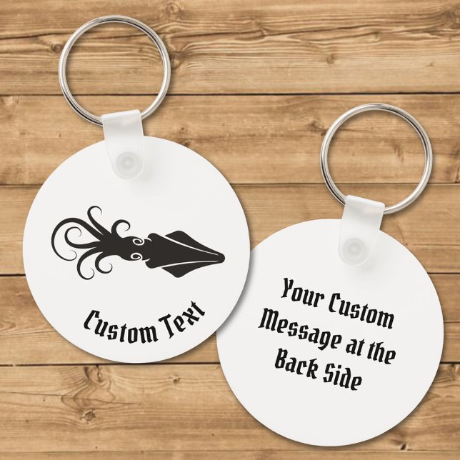 Squid Icon Black Keychain (Creator Uploaded)