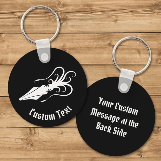 Squid Icon White Keychain (Creator Uploaded)