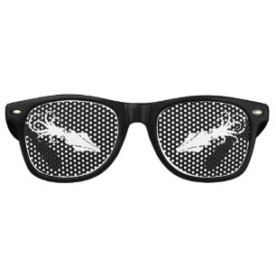 Squid Icon White Retro Sunglasses