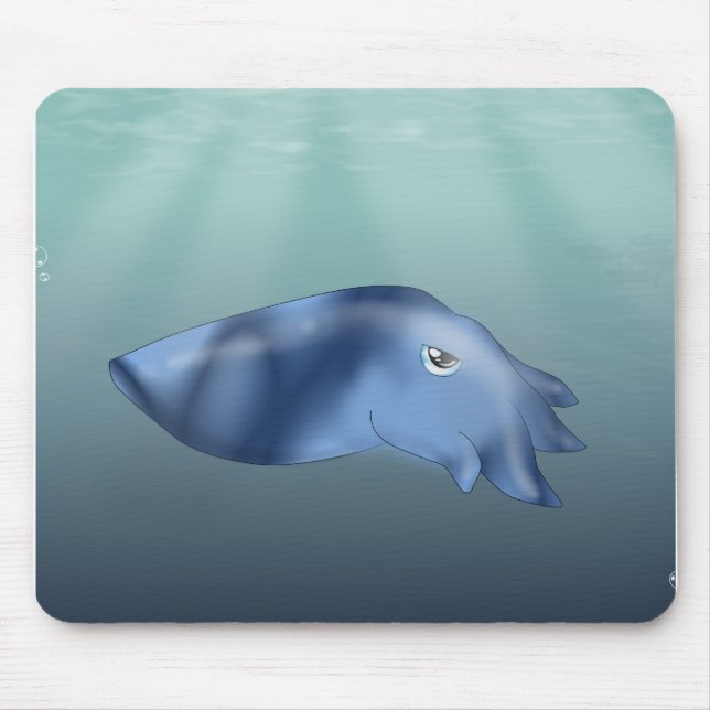 Squid in Ocean Mouse Pad (Front)