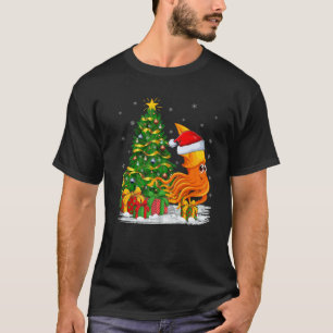 Squid Lover Family Matching Santa Hat Funny Squid T-Shirt