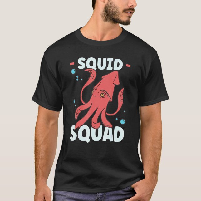 Squid  Octopus  Squid Marine Biologist 3 T-Shirt (Front)