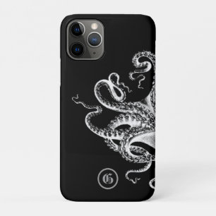 Squid on Black with Monogram Case-Mate iPhone Case
