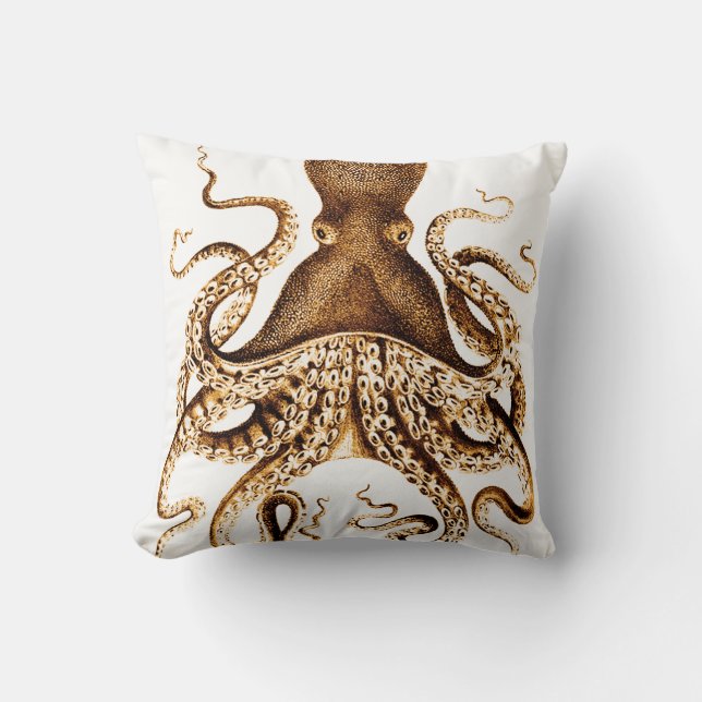 Squid Sepia Cushion (Front)