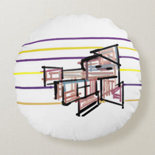 Squid  summer joy round cushion