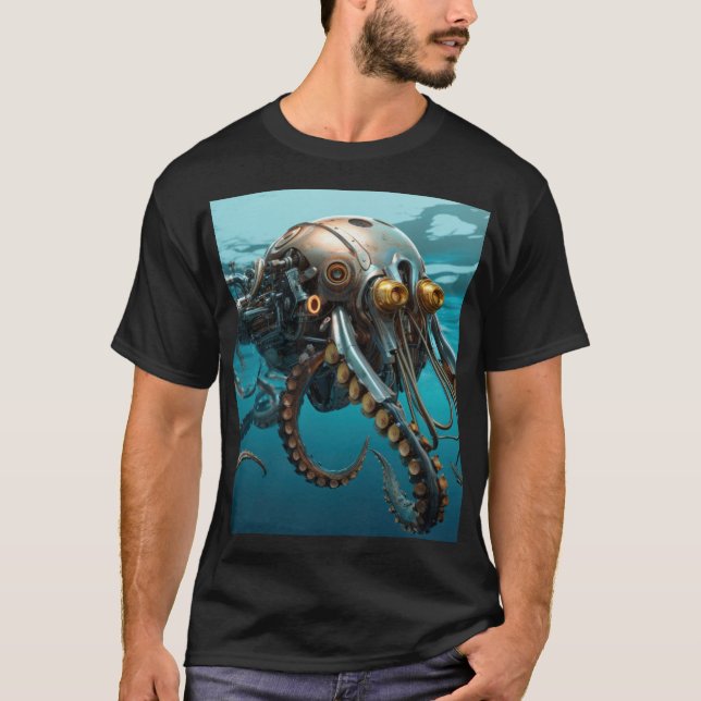 Squid with steampunk armour T-Shirt (Front)