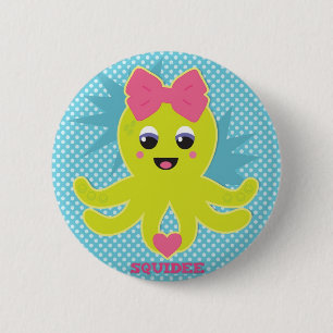 Squidee 6 Cm Round Badge