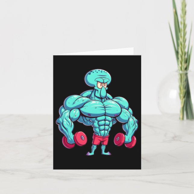 Squidward Gym Sticker  Card (Front)