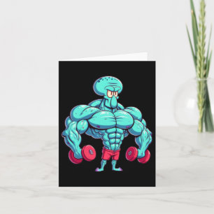 Squidward Gym Sticker Card