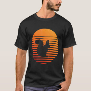 Squierrel Shadow Silhouette In Front Of A Sun T-Shirt
