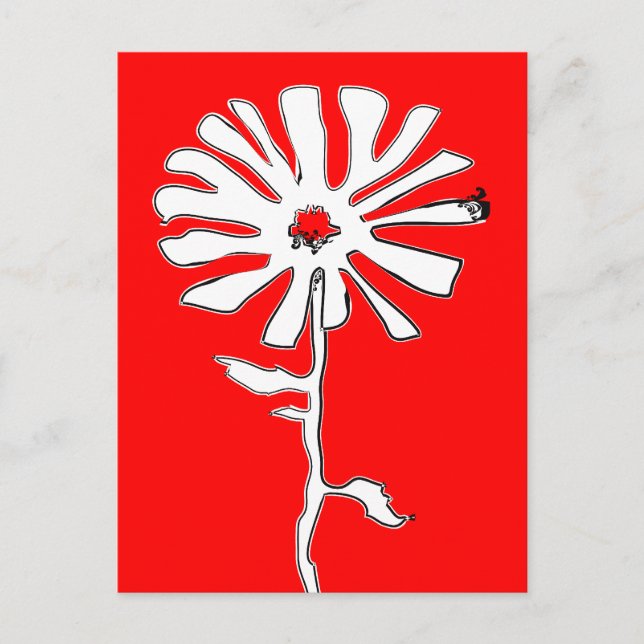 squiggle flower postcard (Front)