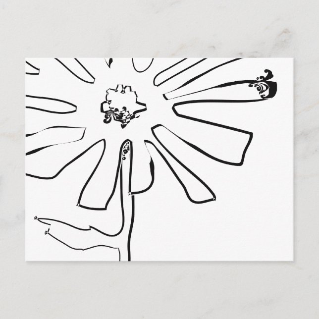 squiggle flower postcard (Front)