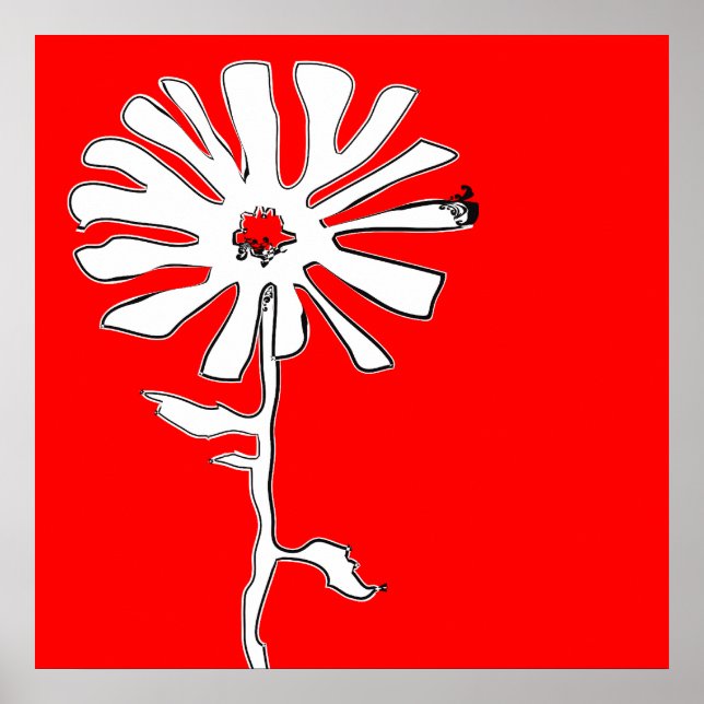 squiggle flower poster (Front)