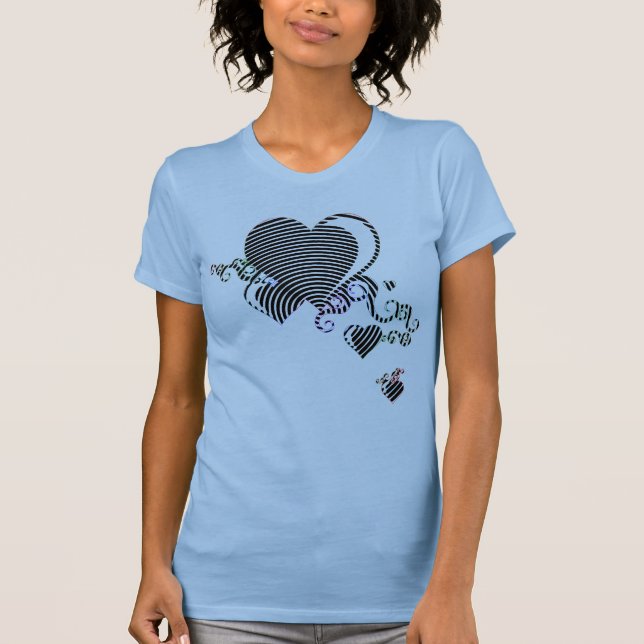 squiggle hearts. trance. T-Shirt (Front)