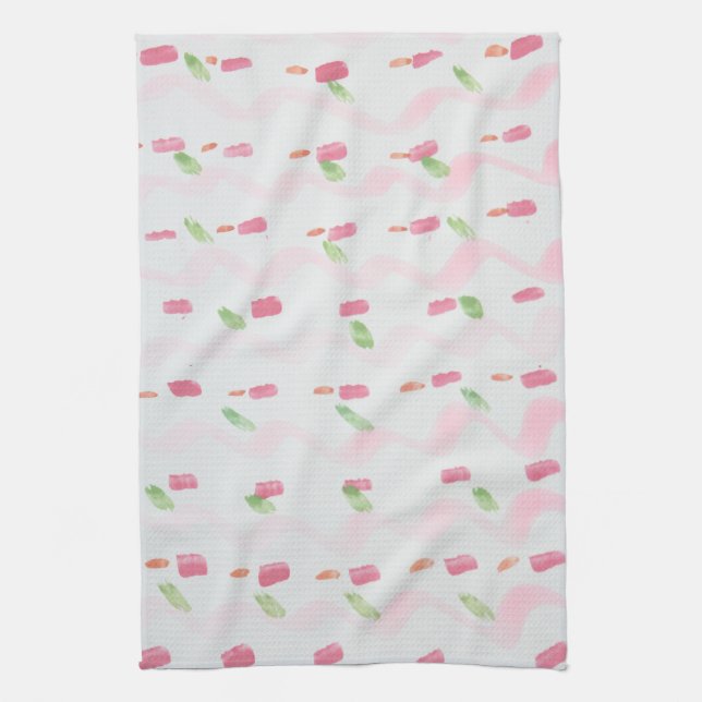Squiggles and Paint Tea Towel (Vertical)