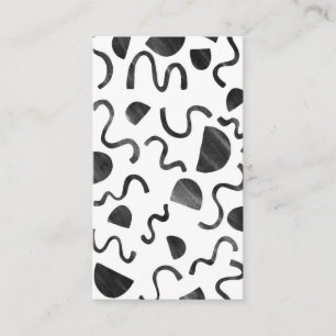 Squiggles and shapes minimal business card design