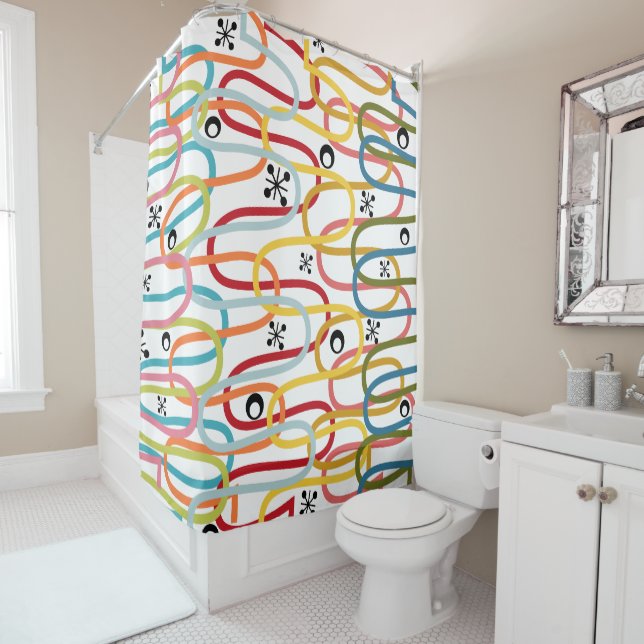 Squiggles Shower Curtain (In Situ)
