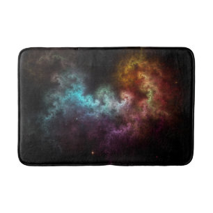 Squiggley Nebula Star Dust Cloud CRQENH Bath Mat
